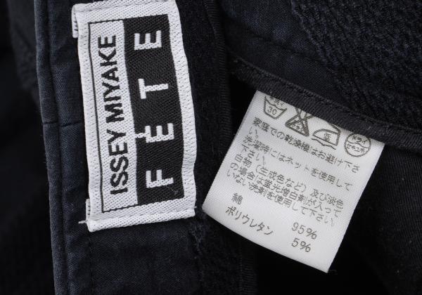 ISSEY MIYAKE FETE Cotton Stripe Stretch Pants Navy Size 2