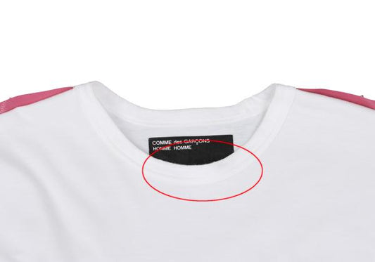 COMME des GARCONS HOMME Shoulder Tape T-Shirt White Size M