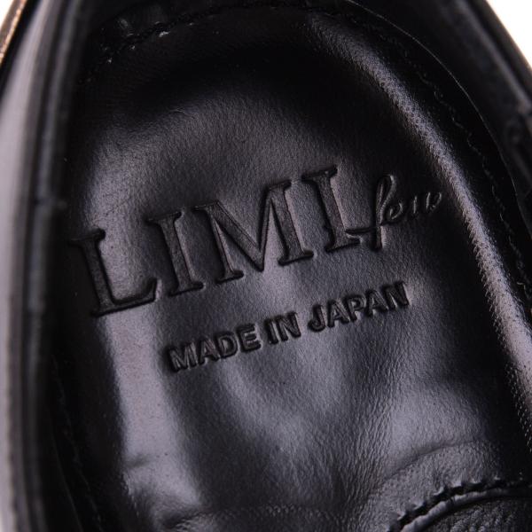 LIMI feu Metal Toe Leather Sneakers Black Size 24.5CM