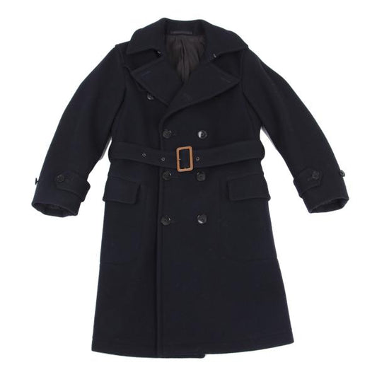 SCYE BASICS Wool Trench Coat Navy Size 38