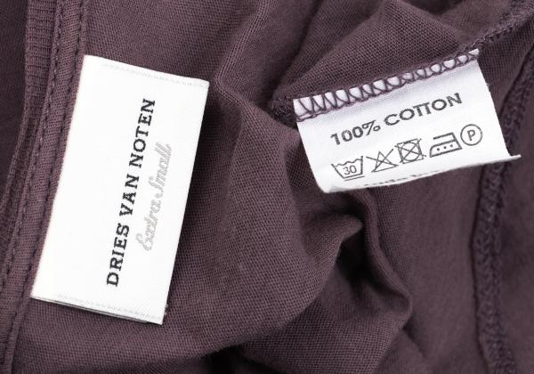 DRIES VAN NOTEN Cotton V-Neck T-Shirt Red Size XS