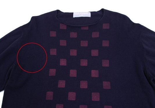 COMME des GARCONS HOMME Cotton Square Knit Sweater Size M