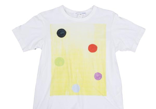 COMME des GARCONS SHIRT 18SS Frame Dot T-Shirt White Size XS