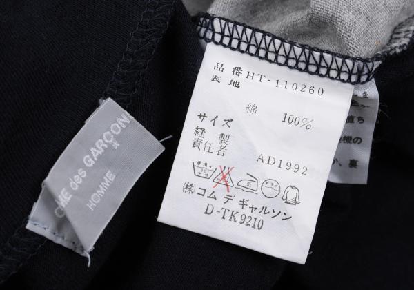 COMME des GARCONS HOMME Multi Stripe Mock Neck Top Size M