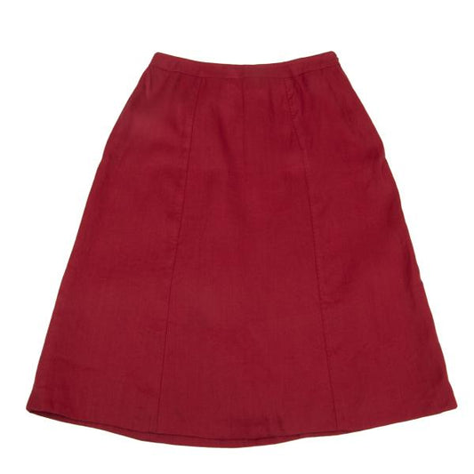 Max Mara Linen A-Line Skirt Red Size 42