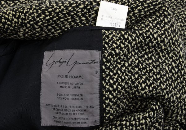 Yohji Yamamoto POUR HOMME Wool Nylon Jacket Black Size S