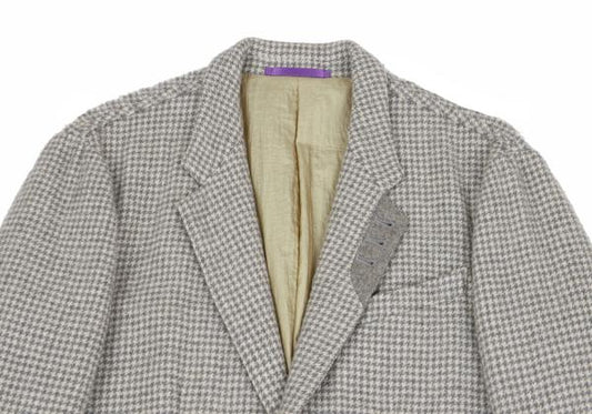 Paul Smith COLLECTION Houndstooth Light Gray Jacket Size L