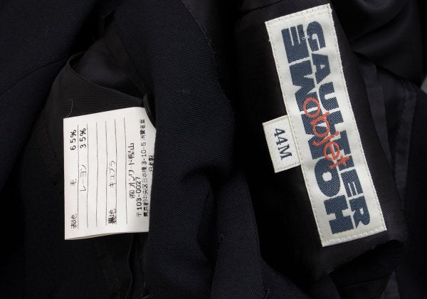Jean Paul GAULTIER HOMME objet Wool Jacket Navy Size 44M
