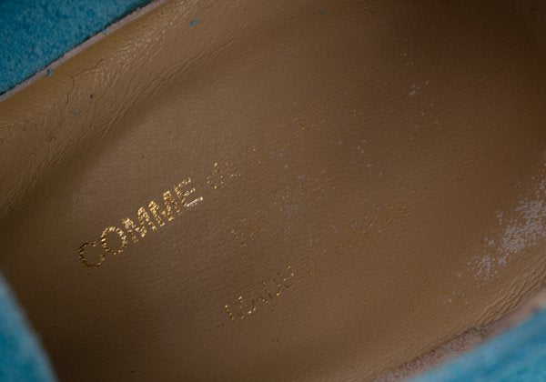 COMME des GARCONS HOMME Suede Shoes Turquoise Sneakers Size 25.5cm