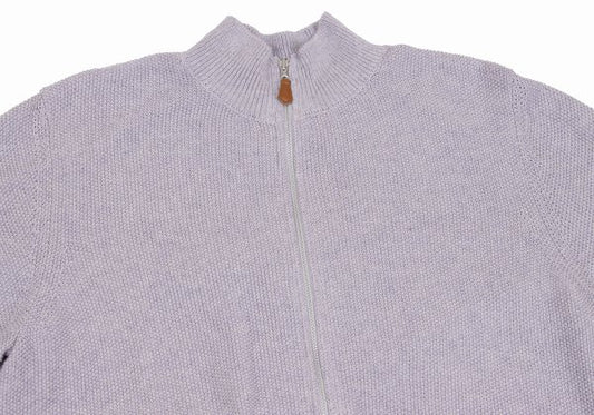 Papas Cotton Cashmere Driver's Knit Sweater Lilac Size M