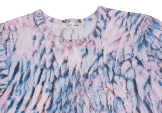 COMME des GARCONS Hem Border T-Shirt Pink/Blue Size M