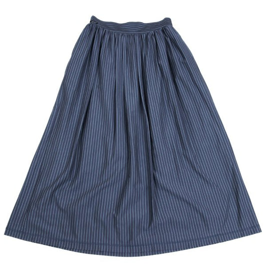 Mademoiselle NON NON Cotton Poly Stripe Skirt Blue Size M