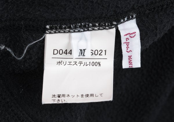 Papas Polyester Elbow Patch Half-Zip Black Size M