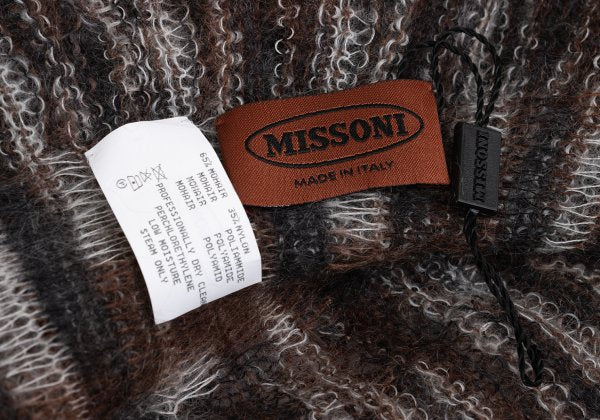 MISSONI Mohair Scarf Brown/Black/White