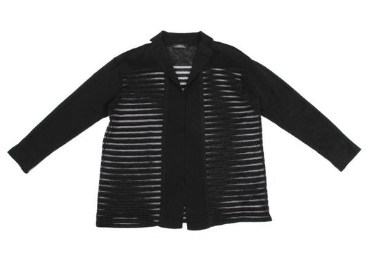 ISSEY MIYAKE PERMANENTE Linen Sheer Jacket Black Size M