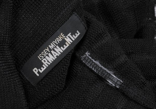 ISSEY MIYAKE PERMANENTE Linen Sheer Jacket Black Size M