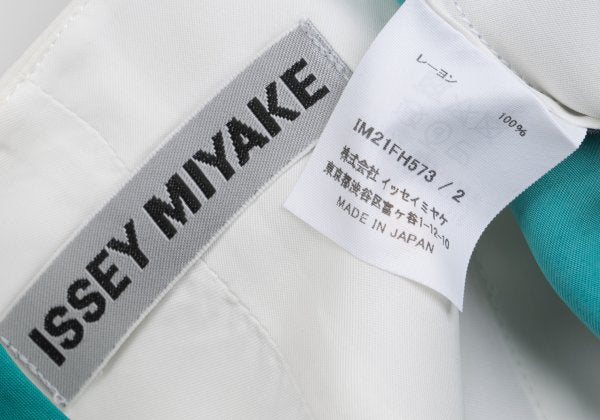 ISSEY MIYAKE 22SS Rayon Wave Asymmetrical Dress White Size 2