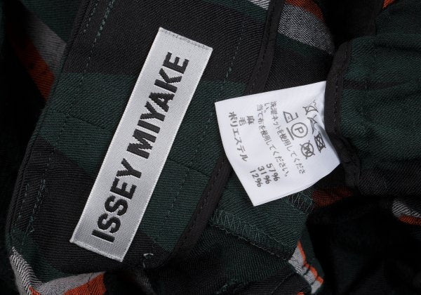 ISSEY MIYAKE 2017PF Linen Blend Striped Wide Pants Size 1
