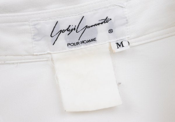 Yohji Yamamoto POUR HOMME White Front Jacquard Shirt Size M