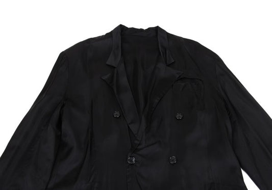 Yohji Yamamoto POUR HOMME Glossy Coat Black Size M
