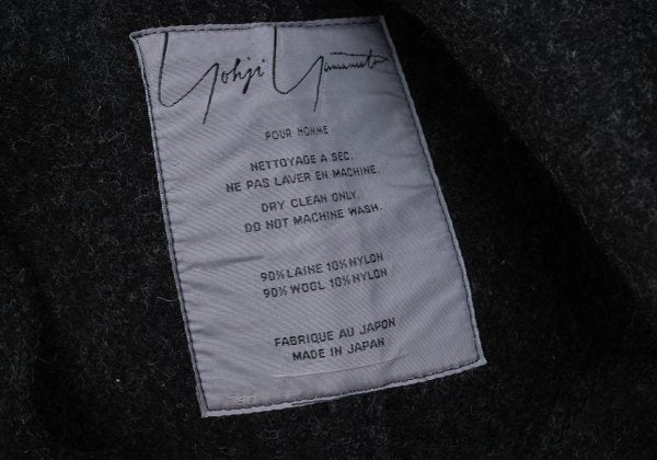Yohji Yamamoto POUR HOMME Melton Jacket Charcoal Size L