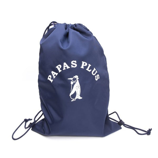 Papas Nylon Logo Print Drawstring Bag Navy