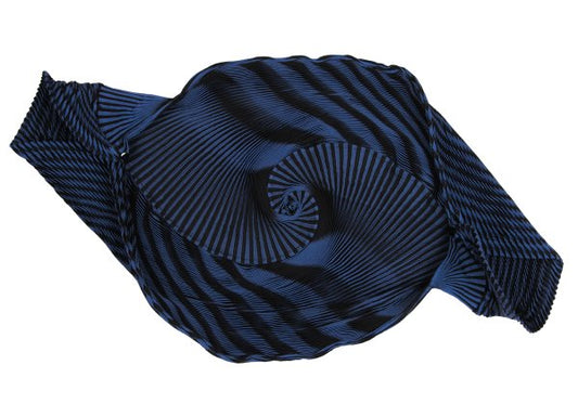 ISSEY MIYAKE 3D Steam Stretch Pleated Stripe Blue Size M