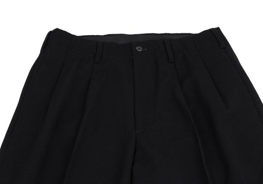 Yohji Yamamoto PH Wool Gabardine Tuck Pants Navy Size M
