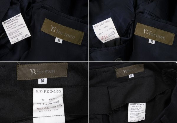 Y's for men 95AW Wool Gabardine Jacket Navy Size M