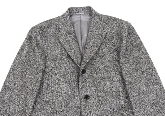 Papas SOLBIATI Wool Blend Flap Pocket Blazer Gray Size L