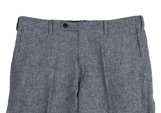Papas HAVANA Mixed Fabric Center Press White Navy Pants Size L