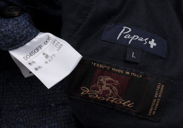 Papas Wool Cotton Tapered Pants Navy Size L