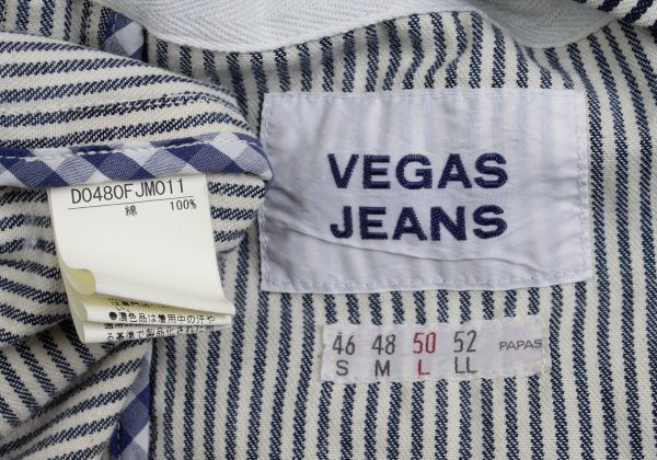 Papas VEGAS JEANS Back Logo Coverall Jacket Blue Size 50L