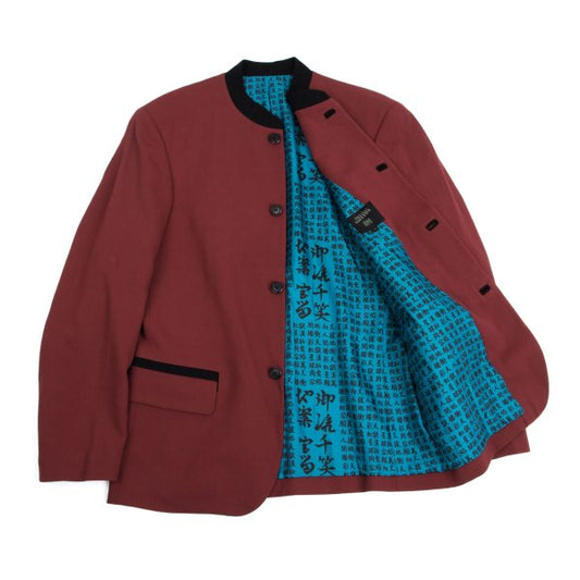 Jean Paul GAULTIER HOMME Kanji Lining Suit Red Size 48