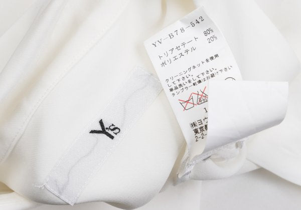 Y's Acetate Poly Fly Front Shirt White Size 40