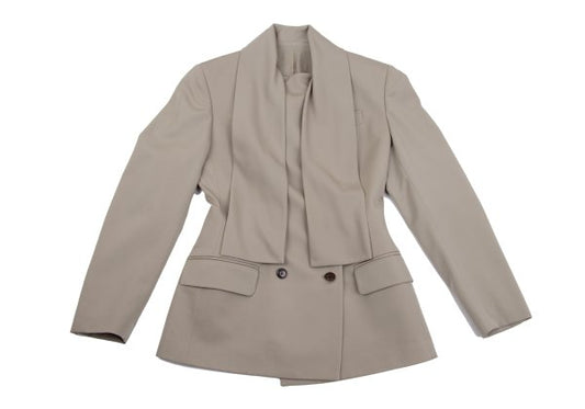 Jean Paul GAULTIER FEMME Wool Double Jacket Beige Size 40