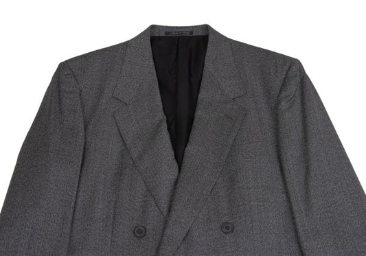 GIANNI VERSACE COUTURE Wool Double Jacket Gray Size XL