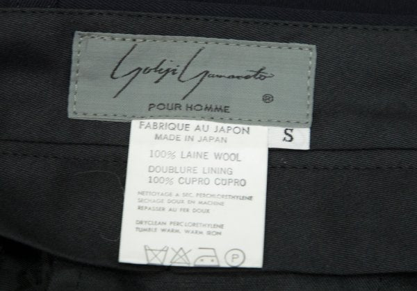 Yohji Yamamoto POUR HOMME Wool Gab Ankle Pants Navy Size S