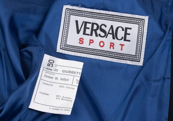 VERSACE SPORT All-Over Print Jacket Blue/Yellow Size 50