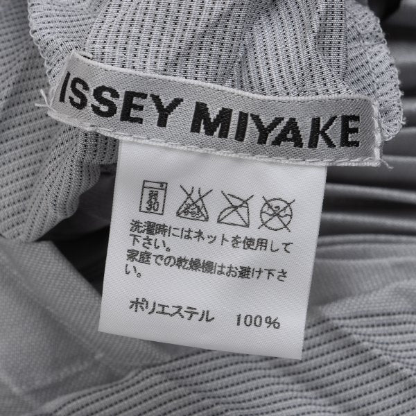 ISSEY MIYAKE Pleated Waist Cord Sleeveless Tunic Gray Blouse Size 2