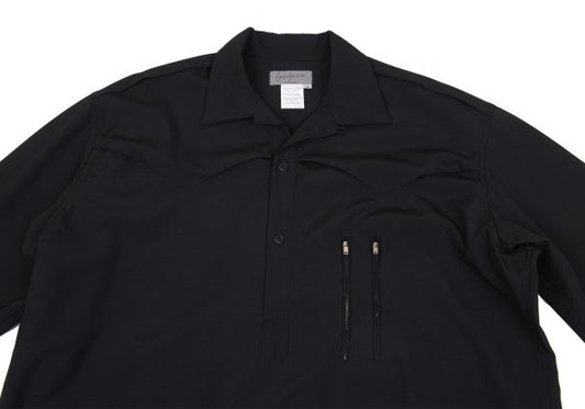 Yohji Yamamoto POUR HOMME Western Yoke Shirt Black Size M