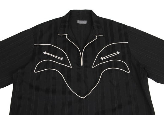 Yohji Yamamoto POUR HOMME Stripe Sweatshirt Black Size L