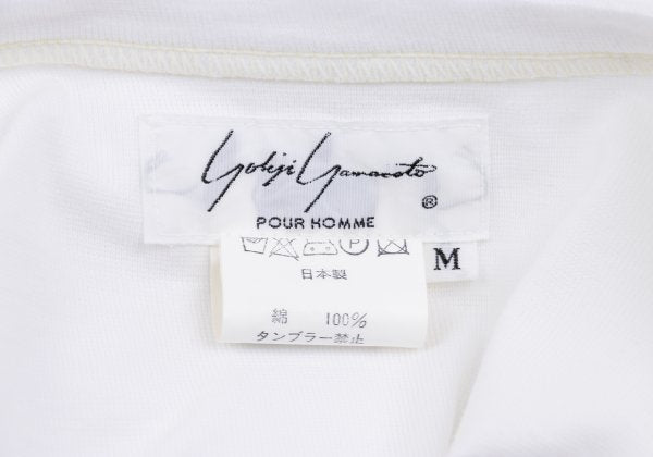 Yohji Yamamoto POUR HOMME Cotton Basic Long Sleeve Top White Size M