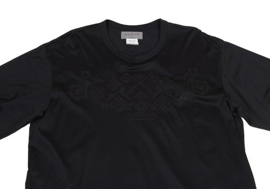 Yohji Yamamoto POUR HOMME Geometric T-Shirt Black Size M