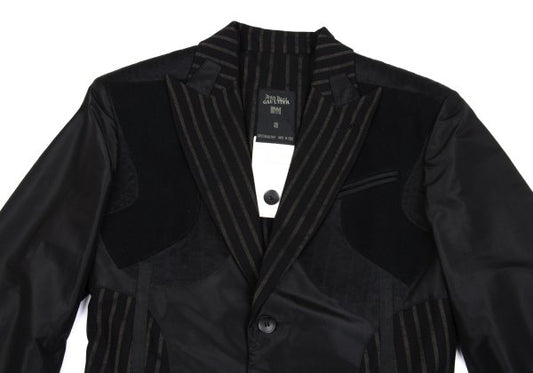 Jean Paul GAULTIER HOMME Stripe Inside Jacket Black Size 48