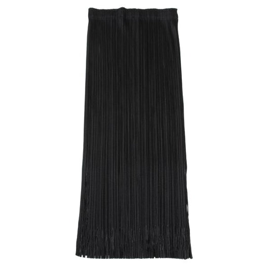 ISSEY MIYAKE FETE Pleated Hem Cut Design Skirt Black Size 3