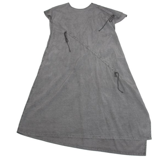 Y's 23SS Pigment Dyed Drawcord Gathered Dress Gray Size 2