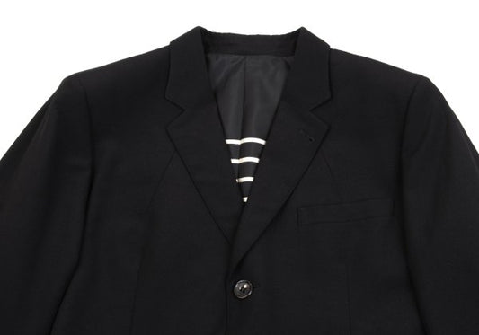 Jean Paul GAULTIER HOMME Black Striped Wool Jacket Size 52