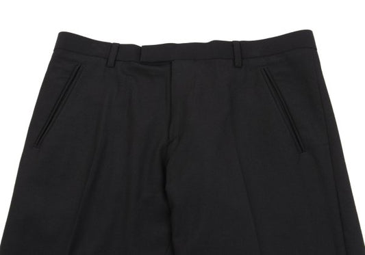 Jean Paul GAULTIER HOMME Wool Center Pants Black Size 50