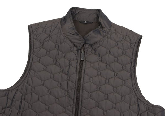 LANVIN collection Brown Hexagon Insulated Vest Size 48
